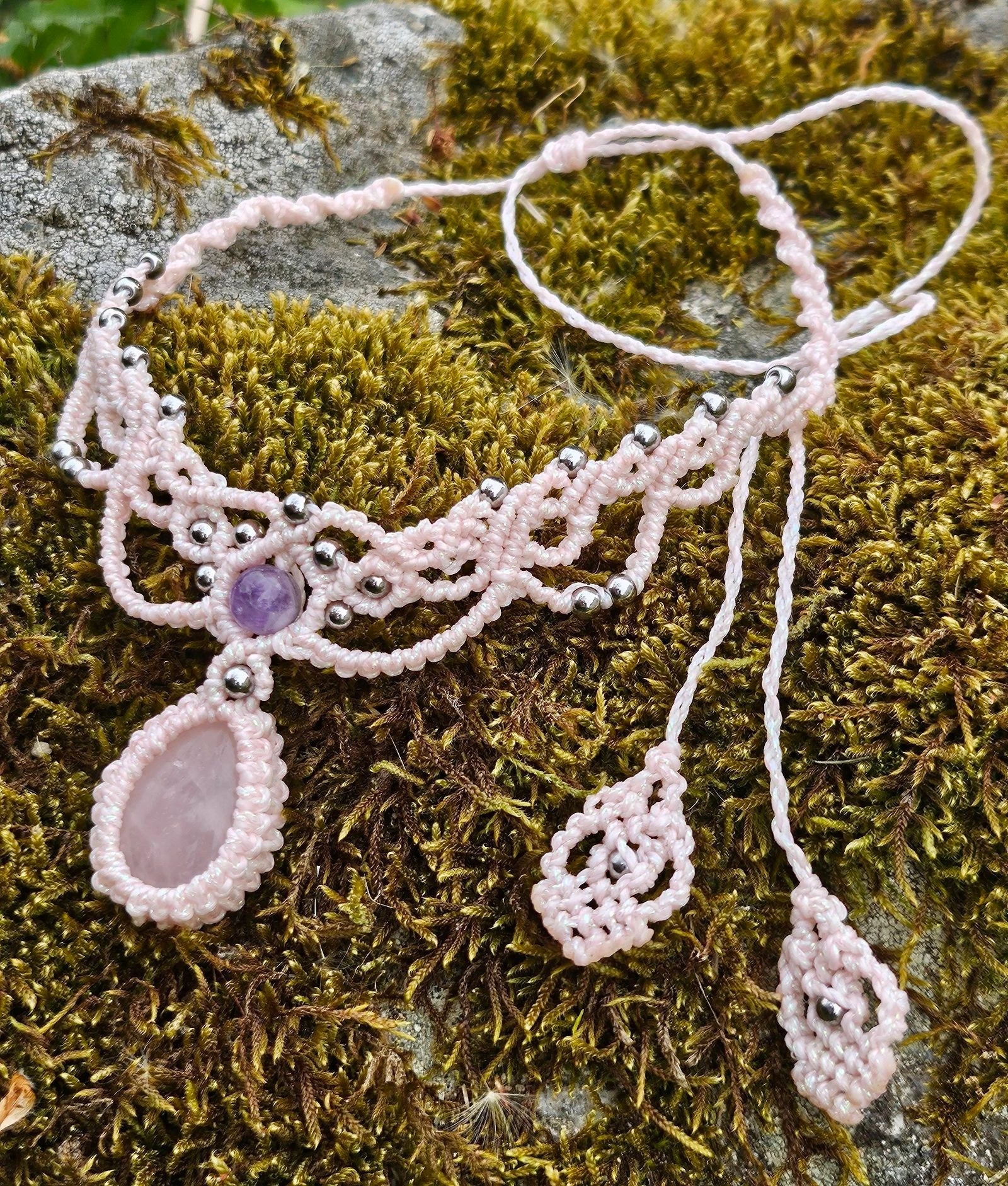 Colar em micro macramé – photo 2